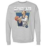 500 LEVEL Donte DiVincenzo Minnesota Timberwolves Crewneck Sweatshirt - Donte DiVincenzo Minnesota Timberwolves Premiere WHT (Heather Gray, Small)
