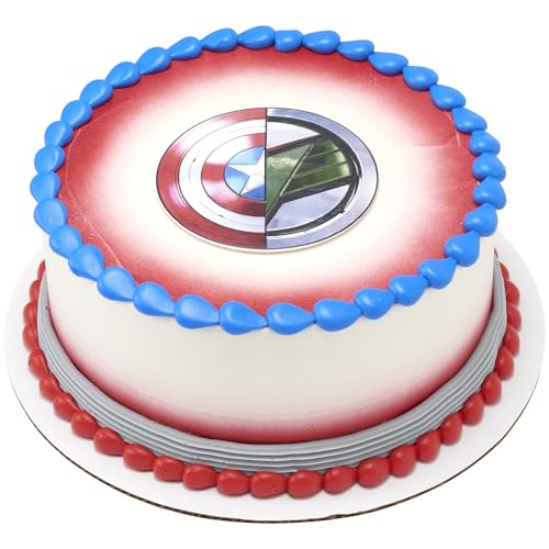 Marvel Studios' Captain America: Brave New World Cake Topper, Captain America & Falcon Cake Decoration, Food Safe Cake Topper, Ready To Use