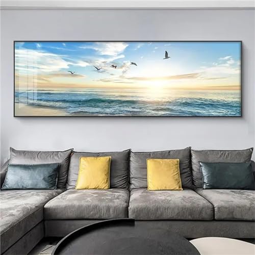 Océan diamond painting adulte pour décorer le mur de votre salon moderne