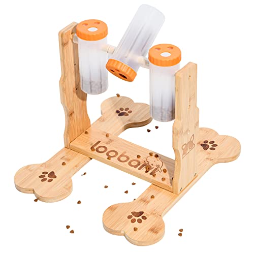 LOOBANI Wooden Dog Puzzle Toy IQ & Treat Dispenser