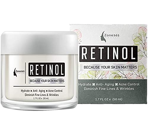 Zone - 365 Retinol Moisturizing Facial Cream, Anti Aging Cream, Effective Formula with Nourishing Ingredients Reduces Fine Lines and Acne Scars to Promote Healthy Younger Looking Skin