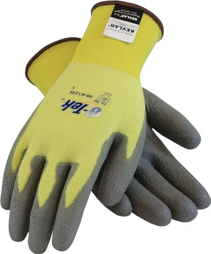 PIP G-Tek Kev Cut-Resistant Seamless-Knit Gloves, X-Large (size 10), Yellow/gray, 12 Pairs