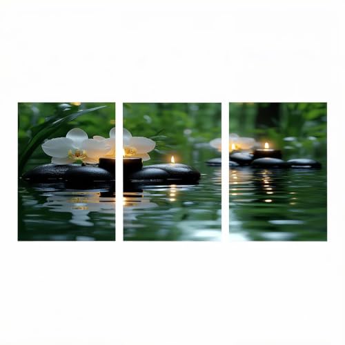 Lot de 3 Diamond Painting Fleur pour decoration maison - Kit complet adulte 20x30