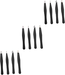 Balacoo 12 Pcs Mini Eyebrow Clip ingrown hair removal kit Eyebrows Plucking Tweezers lash tweezers Eyebrow Tweezers for Women professional tweezers Brow Tool pu major Miss four piece set
