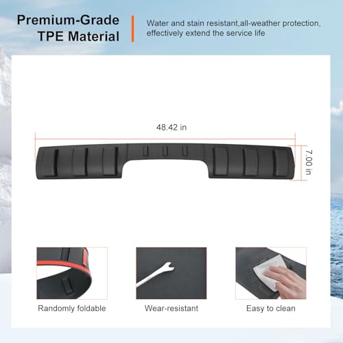 Image of powoq Rear Roof Protector Compatible with 2014-2018 Chevy Silverado GMC Sierra 1500 Truck Cab Roof Protector Replacement for 2014-2018 Chevy Silverado Accessories