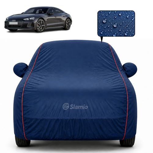 Image of Car Cover for Audi RS e-tron GT | 100% Waterproof Heavy-Duty 3-Layer Car Body Cover | All-Weather Rain, UV, Sun & Dust Protection | Custom Fit | Mirror & Antenna Pockets | Navy Blue