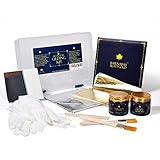 Gold Leaf Gilding Kit - 100 Sheets Imitation Gold Leaf, 100 Sheets Imitation Silver Leaf, Gilding...