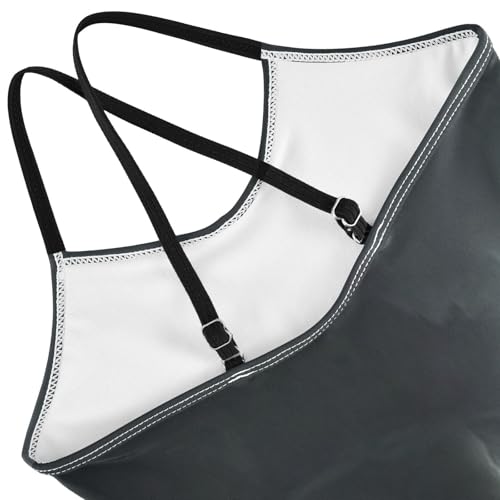 Girls Swimming Suits Beach Bathing Suits Girls 3-10 Y with Adjustable Shoulder Strap, Tornado Storm Black 5