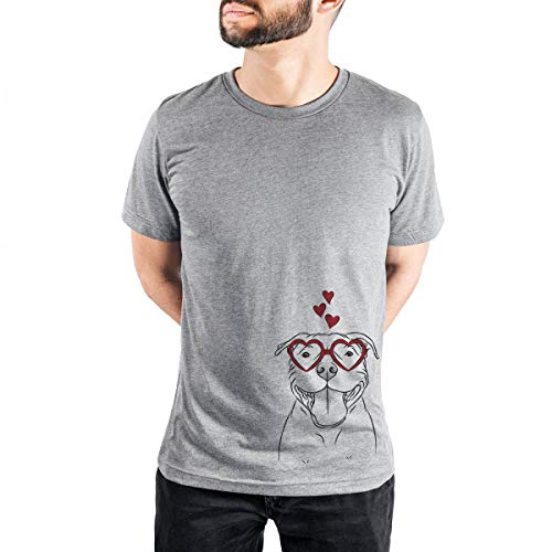 Inkopious Valentine Wafer The Staffordshire Bull Terrier Dog Men's/Women's Triblend T-Shirt Unisex Crewneck Small Grey