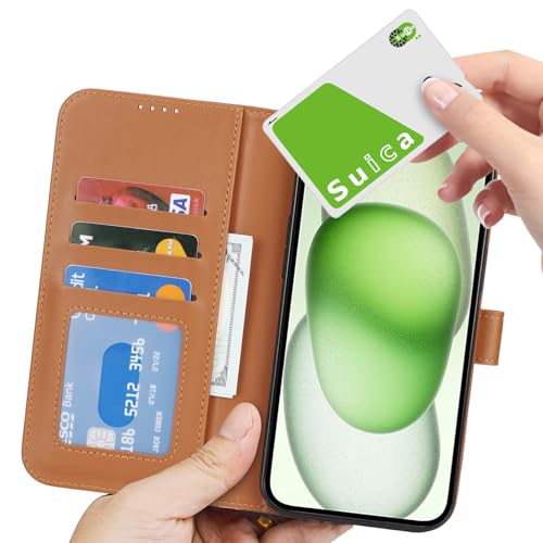 Image of for iPhone 15 Plus Case Wallet with Card Holder,for iPhone 14 Plus Wallet Case for Women Men,PU Leather Shockproof Magnetic Buckle Stand Flip Phone Case-Brown