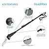 EQUIPMAXX Long Reach 2 in 1 Electric (Corded) Pole Hedge Trimmer & Chainsaw, Telescopic Extension Pole Tool for Garden Pruning and Branch Cutting (Extends to 7 1/2 Feet)