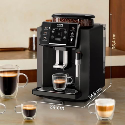 Krups Sensation C50, Cafetera superautomática, Potencia 1450W, Fácil uso, 5 tipos bebidas, Fácil mantenimiento, Alertas lumínicas, Cómoda limpieza, Ajustes personalizados, Boquilla vapor, EA9108