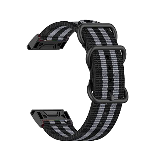 Bracelet montre nylon 26mm pour Garmin Fenix 7X 6X coloris agate
