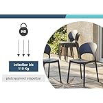 LC Garden Vini Gartenstuhl 2er-Set Anthrazit