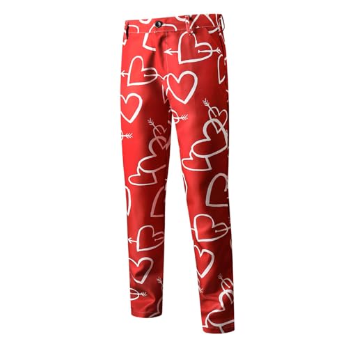 Valentin Day Tuxedo Suits for Men Heart Print One Button Blazer Jacket+Long Pants+Vest 3 Pcs Holiday Suit Set4