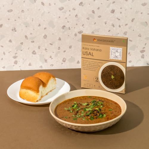 Image of Maskhari Rate Ready to eat Kala Vatana Usal Daal, Pure vegetarian, 150g | Ready to Eat Indian Food In Minutes, No Preservatives or Artificial Color
