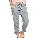 DAZLOR Jackets for Women Womens Cargo Pants Baggy High Waist Straight Wide Leg Plus Size Convertible