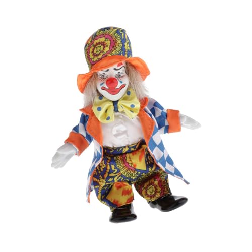 ZEPFJHE Keramikfigur mit beweglichen Armen, mehrfarbig, festliches Outfit, 16...