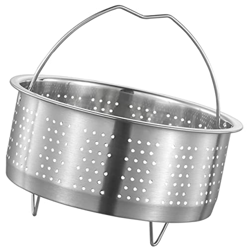MAGICLULU de arroz de acero inoxidable rejilla humeante de alimentos - bol Canasta de vapor para vegetales Cesta vapor vegetales cesta de vapor para albóndigas Silver