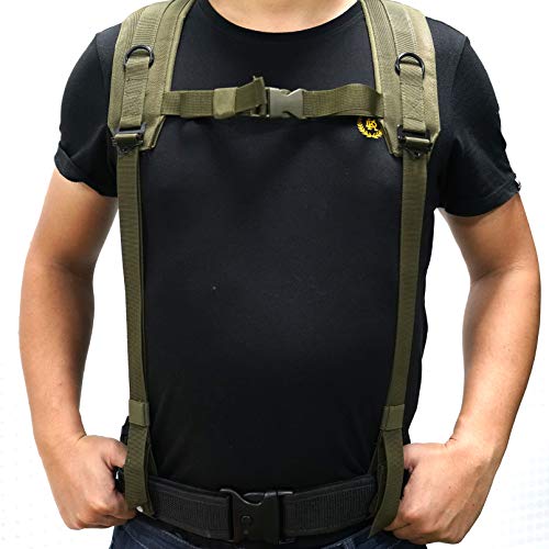 Melotough Tsidea Military Outdoor H-Harness Battle Suspenders Tactical Suspender With Snap Loop (Oliver Green) #TOP1