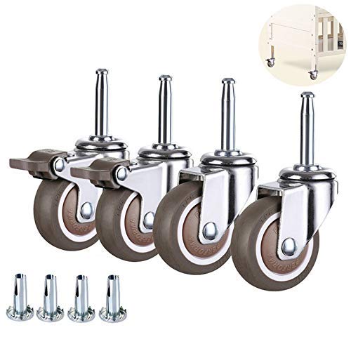 Roulettes pivotantes silencieuses et robustes avec frein M8x38
