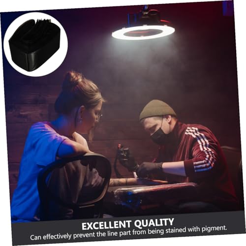 Funda protectora para cable clip de tatuar IDEANATEGRATE, 100 bolsas desechables negras de cordón 7