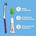 Reach Ultraclean Travel Kit Toothbrush with Toothbrush Cap and Toothpaste, Multi-Angled, Soft Bristles, TSA-Airport Friendly, Resealable, Portable and Reusable Bag