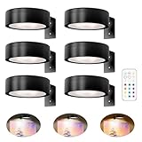 TECKZOON 6 Teiliges Magnetisches Mallicht, Kabelloses Bilderlicht ohne Bohren mit 12 Beleuchtungsmodi, Magnetisches Dekoratives Mallicht mit Fernbedienung für die Anzeige von Wandkunst