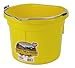 Little Giant Flat-Back Dura-Flex Plastic Bucket, 8-Quart, Yellow