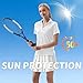 QBK Women's Golf Tennis Polo Shirt Short Sleeve V Neck Collared Athletic Workout Tops Dry Fit UPF 50+ (White, XL)