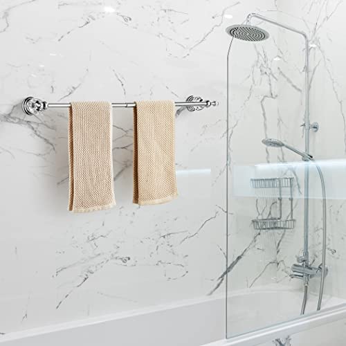 Wolibeer Crystal Towel Bar,Chrome Towel Holder Adjustable Towel Rack Rod Expandable Stainless Steel Bathroom Accessories Wall Mounted #TOP3