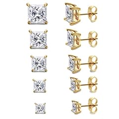 3-7mm Gold - Square 4 Prong