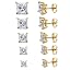 3-7mm Gold - Square 4 Prong