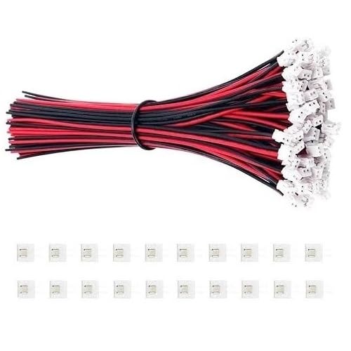 AVS COMPONENTS 40 Pcs JST XH 2.5mm 2-Pin Male and Female Connector Plug with Wire, Pre-wired JST XH2.5 2Pin Connector for DIY Electronics, Project (Pack of 20 Pairs)-image-22