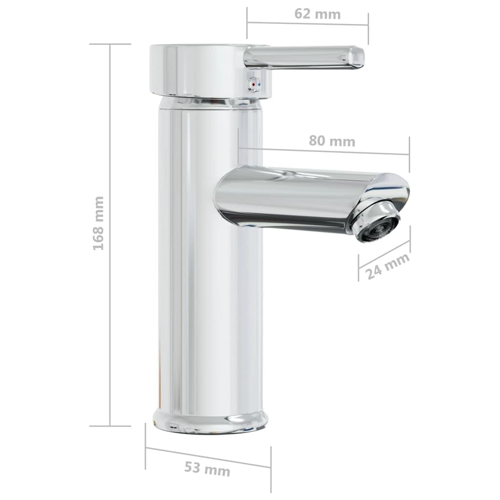 Lavabo de baño empotrado con grifo 42 cm cerámica blanca 02_0002795