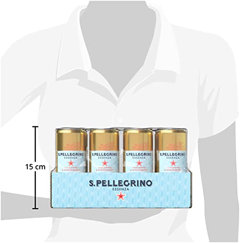 San Pellegrino Essenza Sparkling Water Lightly Flavoured Tangerine & Strawberry 12x330ml