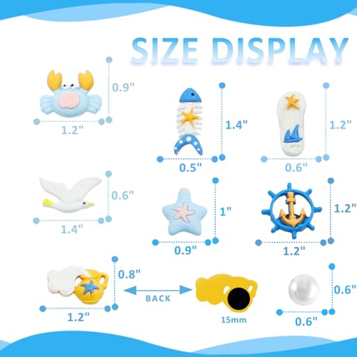 Accessories for Bogg Bag, Summer Ocean Decoration for Bogg Bag Charms, Compatible with Women Rubber Beach Bag Tote Handbag, 19 Pcs2