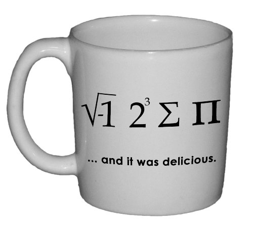 'I Ate Some Pie' Ceramic Mug, 11oz - Fairly Odd Novelties - Funny Clever Math Nerd Equation Coffee Tea Mug