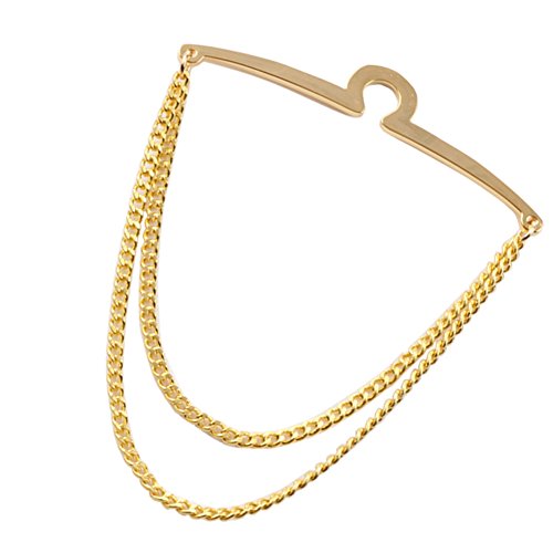 Image of Danny shi Men's Silver Golden Tie Chain Set, Gift Boxed Tie clip | Tie Chain for men wedding Tie clips