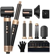 7 in One Hair Dryer Brush Blow Dryer Brush 110000 RPM Hot Air Brush Styler Auto Air Curler for Ha...