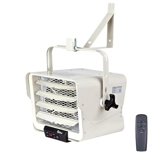 Dr Infrared Heater DR-975 7500-Watt 240-Volt Hardwired Shop Garage Electric Heater, Wall/Ceiling Mounted with Remote Controlled Thermostat