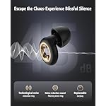 Ear Plugs for Sleeping 45DB Noise Cancelling: Ultra-Comfy Reusable Noise-Reducing Earplugs for Concerts & Travel & Snoring-Silicone Hearing Protection Earbuds with 8 Eartips - Black - Image 2