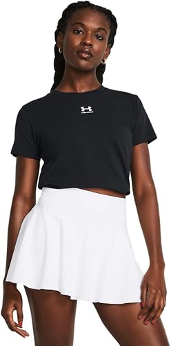 Under Armour Womens Rival Core Short Sleeve T Shirt, (001) Black / / White, 2X