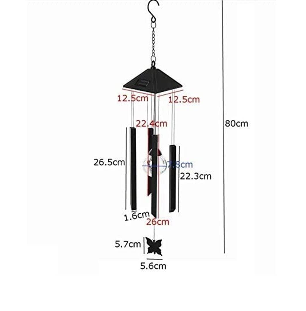 Carillon a Vent pour Maison Carillon Éolien À Énergie Solaire Carillon Éolien en Boule De Cristal Carillon Éolien Extérieur Étanche Décoration Intérieure