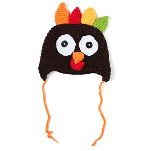 Thanksgiving Turkey Beanie Hat Knitted Cap Cute for Baby Toddlers