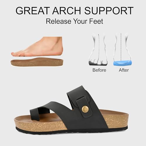 Image of Centrino Men's Berkin-Style Slip-On Sandals | Open Toe Design | Soft PU Footbed | Lightweight & Comfortable | Arch Support | On-Grip Sole | Casual Outdoor Wear (9212)