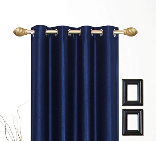 Image of Polyester Floral Window Curtain, Window 9 Feet, Blue, Pack of 2