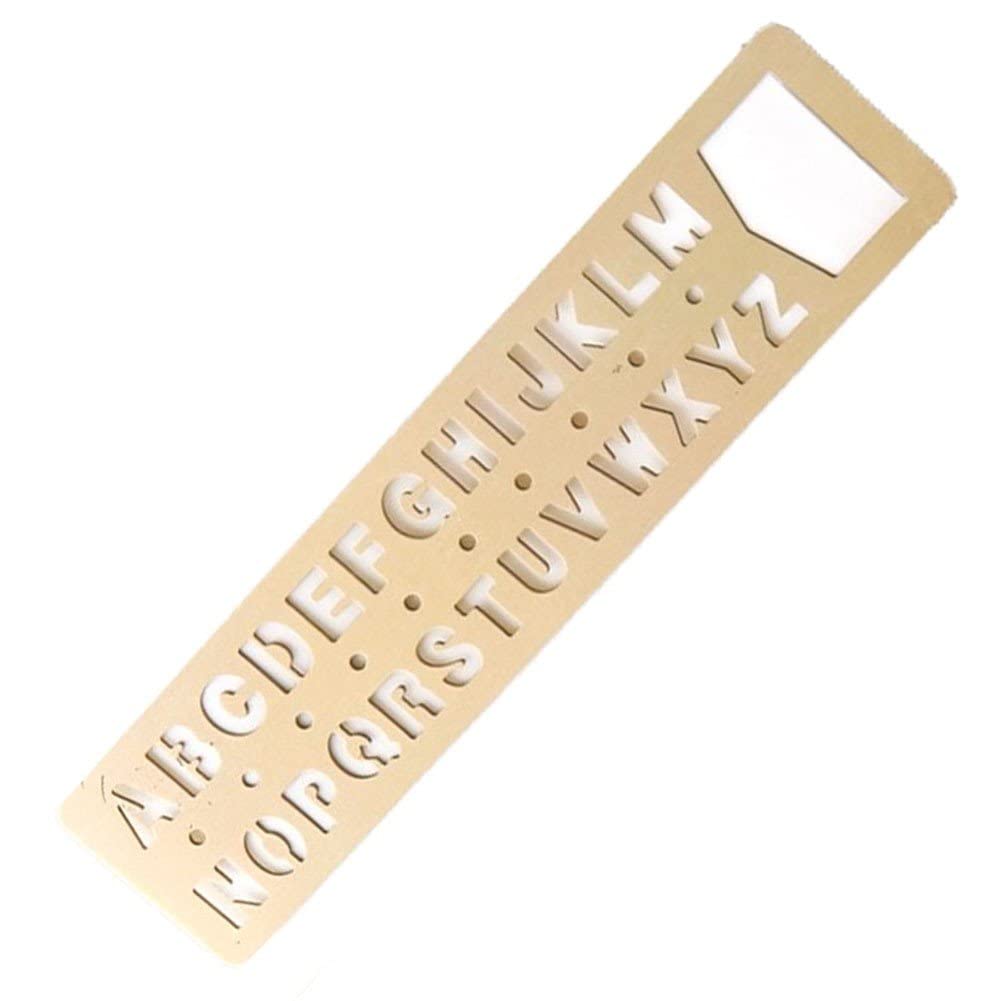 Stakee Alphabet Brass Bookmark Number Ruler Brass Number Template Hollowed Out Brass Ruler School Bookmark Supplies