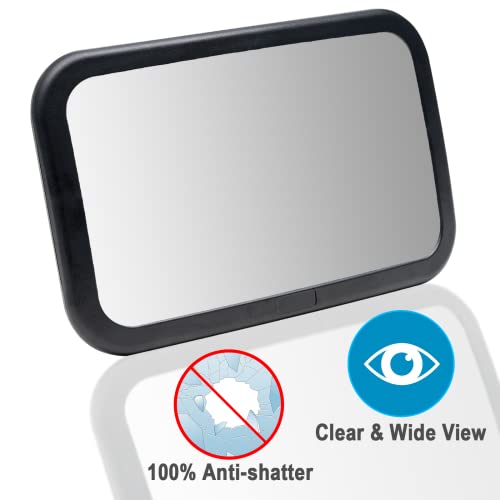 Mirror Car Baby Large 360° Car Mirror Baby Back Seat Shatter-Proof Large Field of View, Clear Image - Image 2