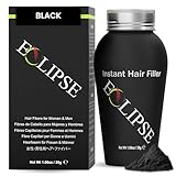 ECLIPSE Hair Fibers Black for Thinning Hair for Women & Men to Conceal Hair Loss in 15 Seconds - 100% Undetectable Hair Building Fibers, 30g